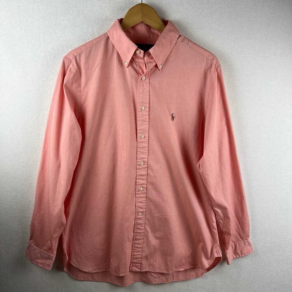 Ralph Lauren Men’s Size 16 1/2 34-35 Salmon Long Sleeve Button Down